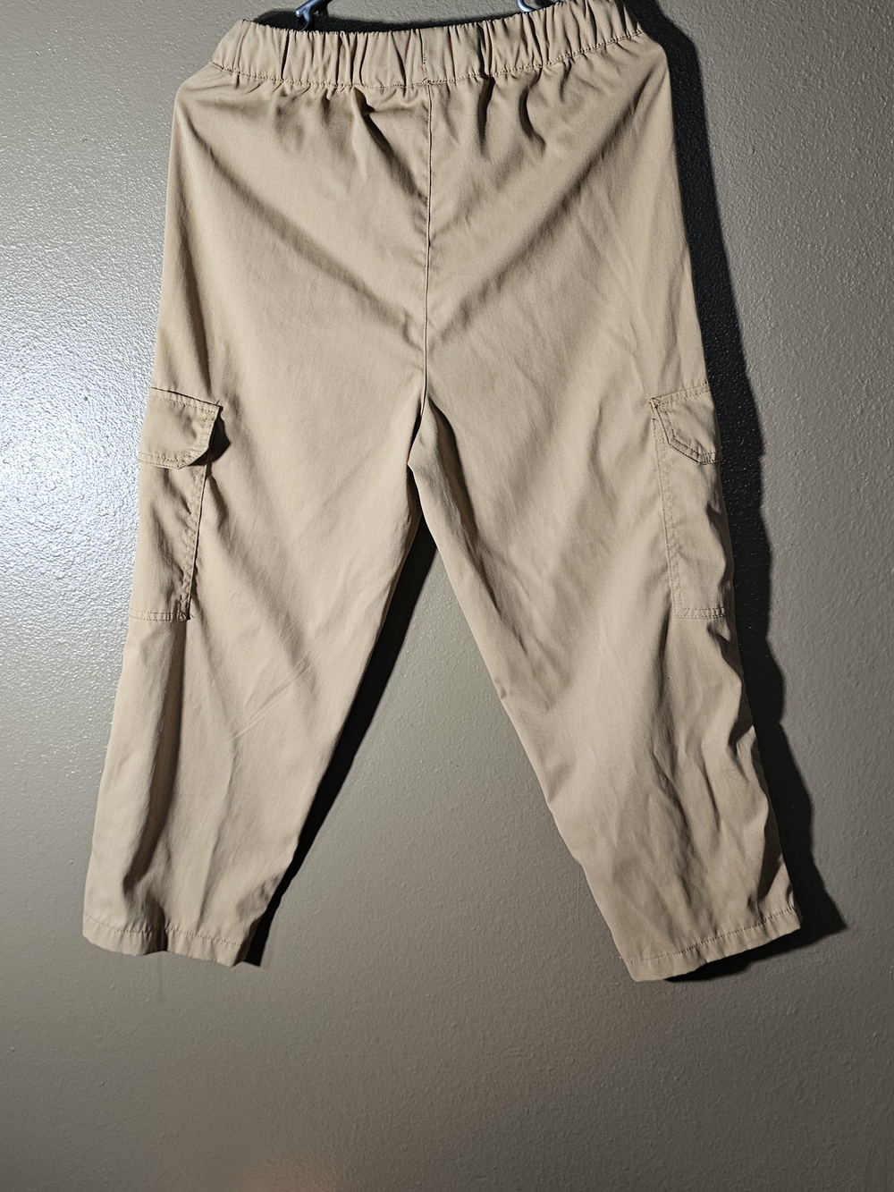 Just Be tan elastic waist pull-on pants Cargo Pockets Women's Size Medium - Picture 5 of 5